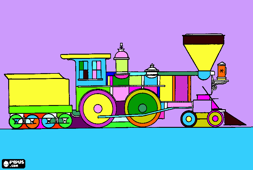 mi tren para colorear