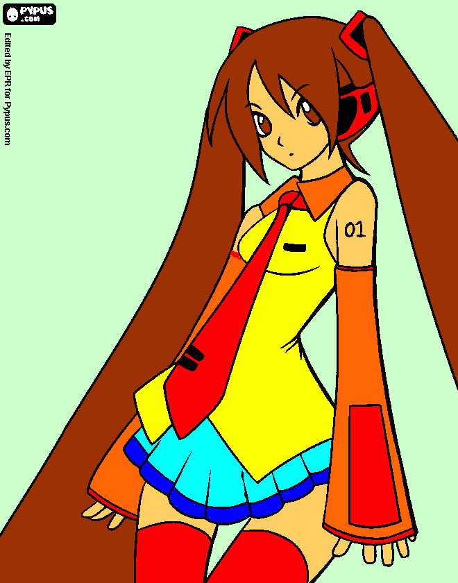 MI VOCALOID KAWAII para colorear