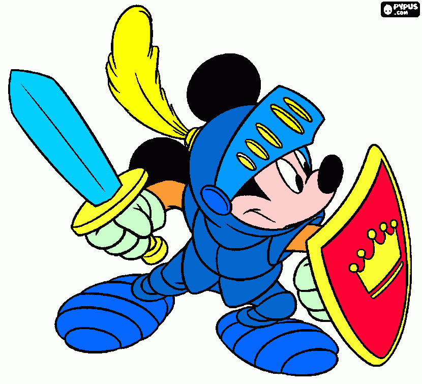 mickey m para colorear