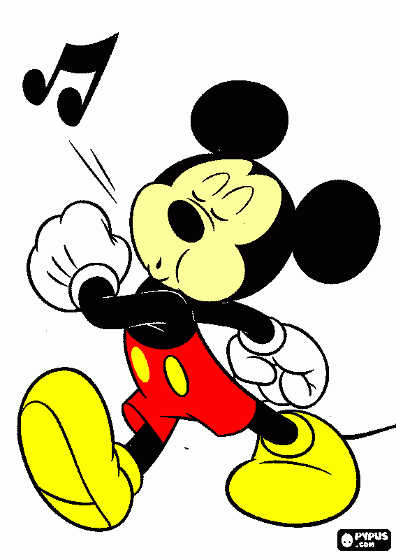 Mickey para mi baby shower para colorear