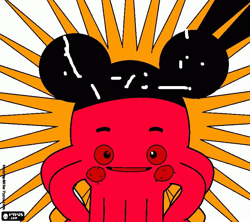 mikey mouse pulpo pulpi pipo para colorear