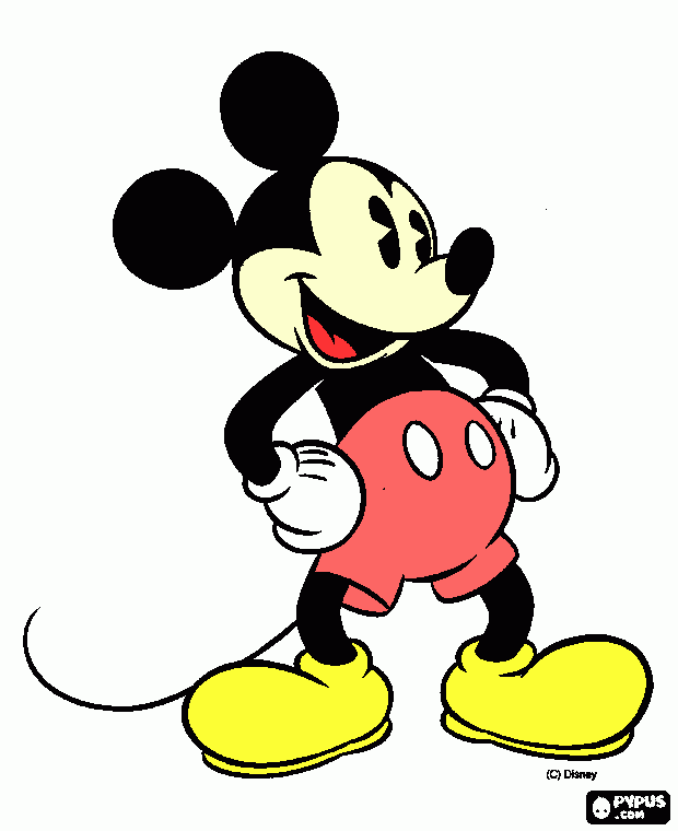 mikey mouse para colorear