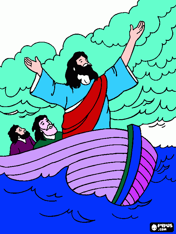 milagros de jesus para colorear