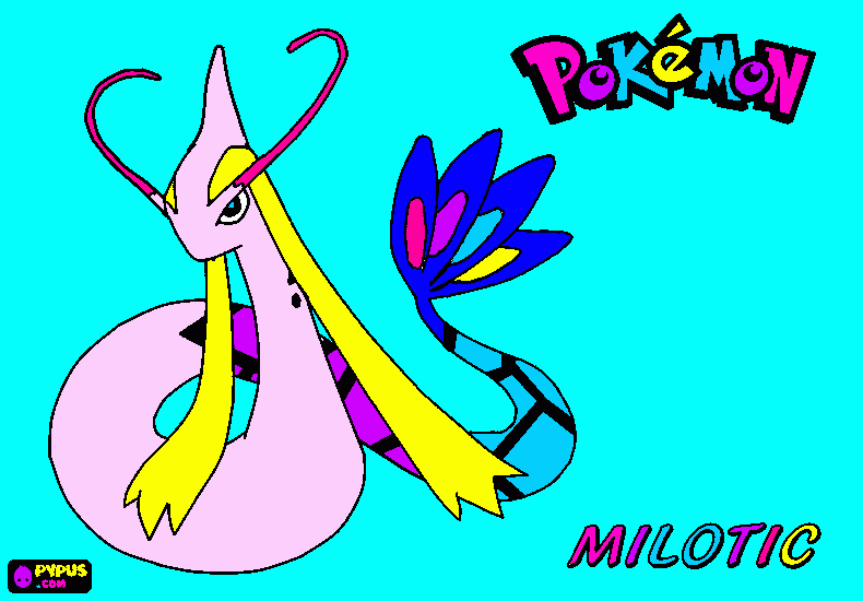 Milotic , un pokemon muy bello. para colorear