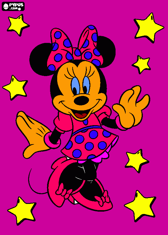 mini mouse para colorear