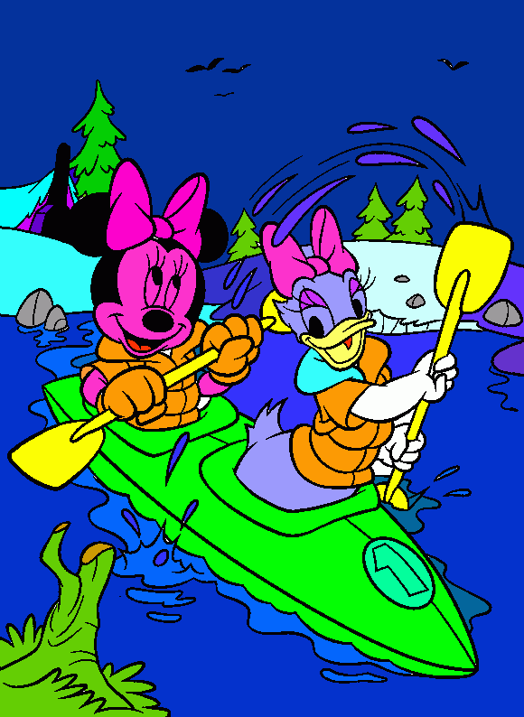 minie y deisy para colorear