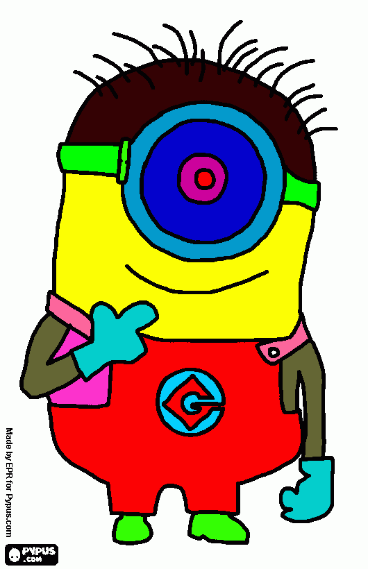 MINION COLOREADO para colorear