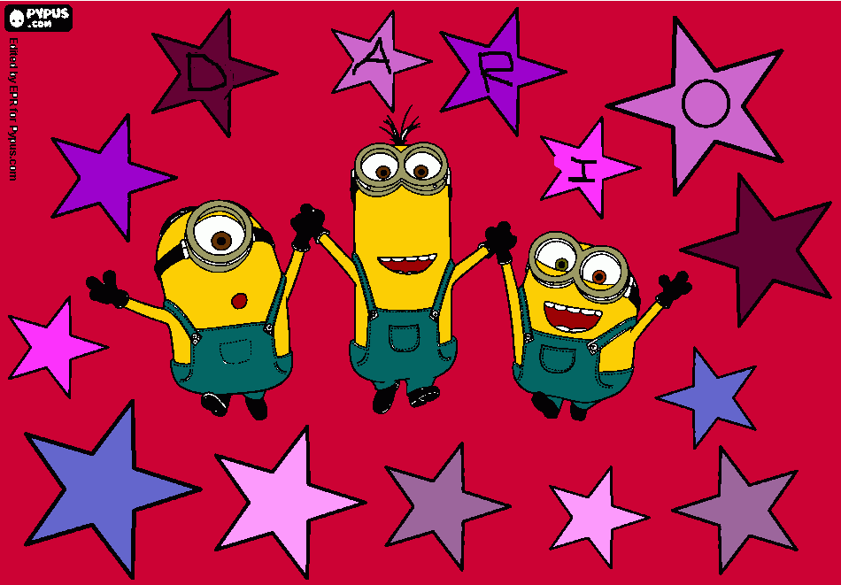 minions en navidad para colorear