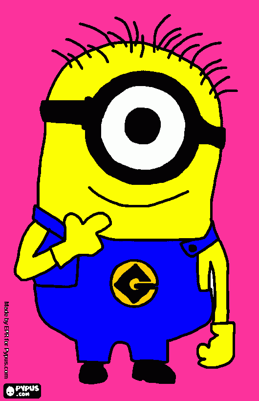 minions fondo rosado para colorear