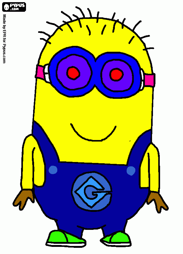 minions mili para colorear