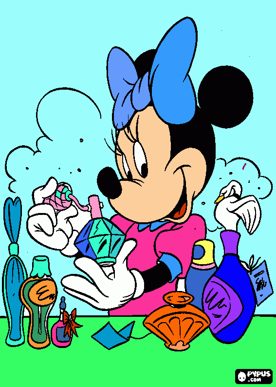 minnie  coqueta para colorear