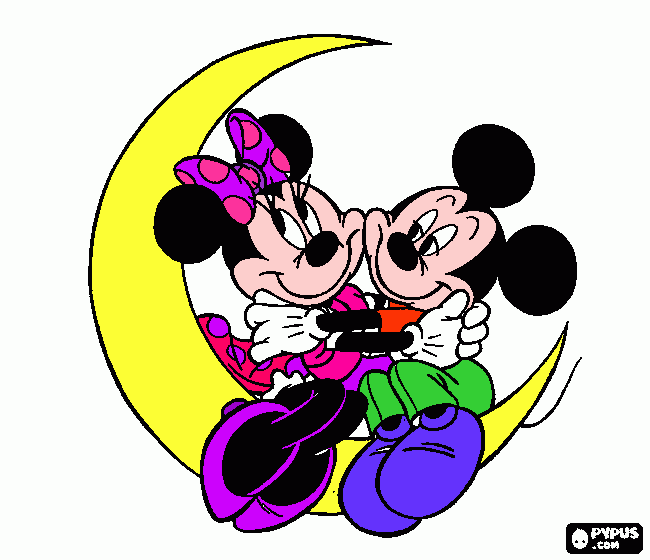 minnie y mickey para colorear