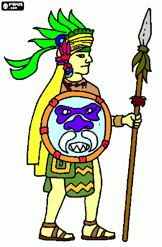 moctezuma  para colorear