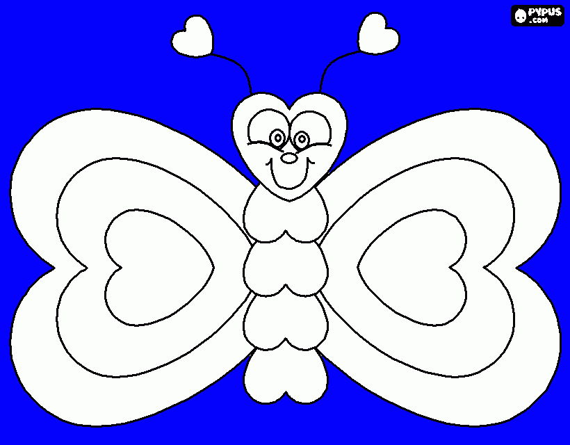 modelo de mariposa para colorear