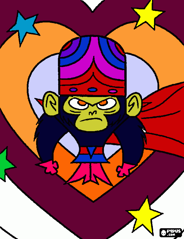 mojo-jojo para colorear