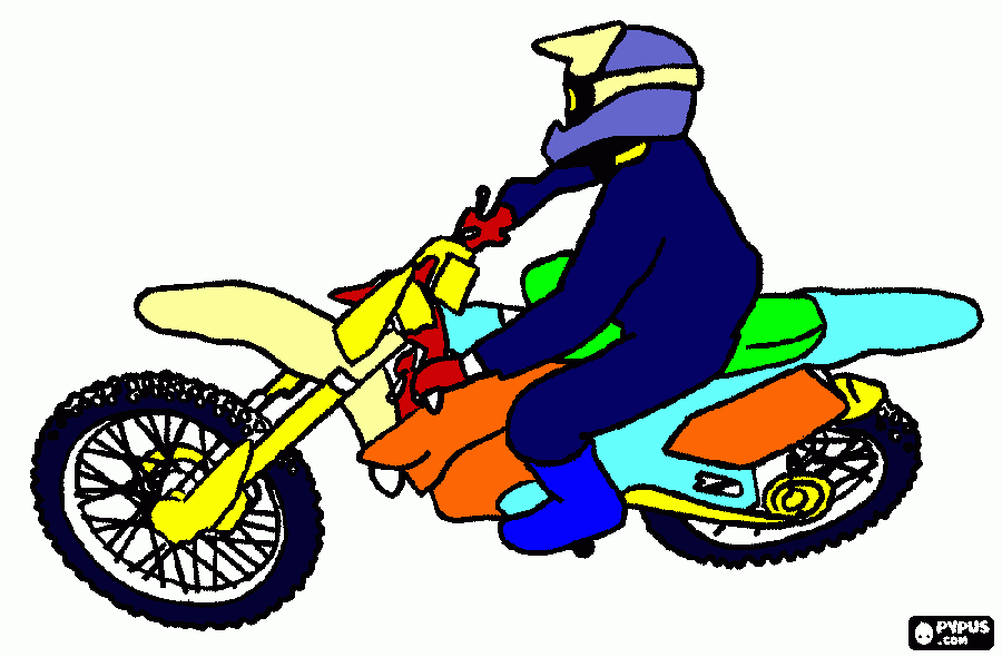 moto pasajero para colorear