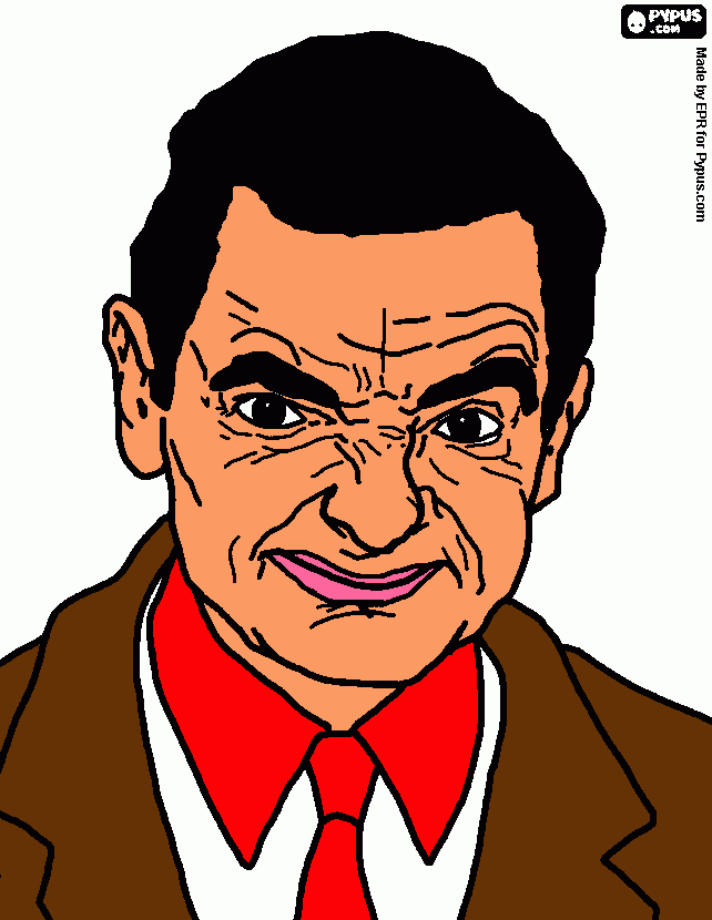 mr bean para colorear