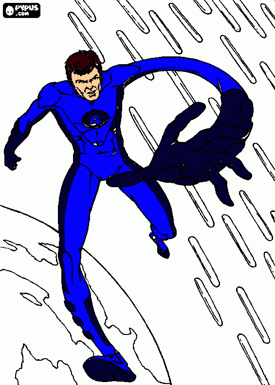 mr fantastic para colorear