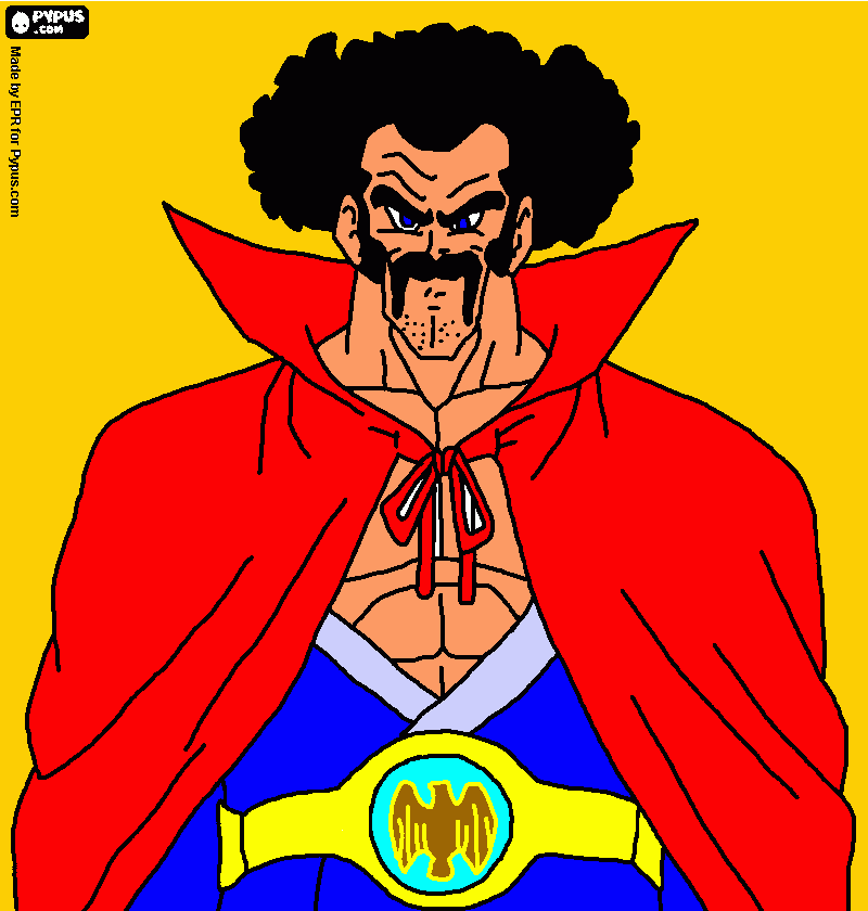 mr. satan para colorear