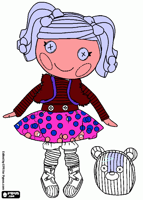 muñeca cool para colorear