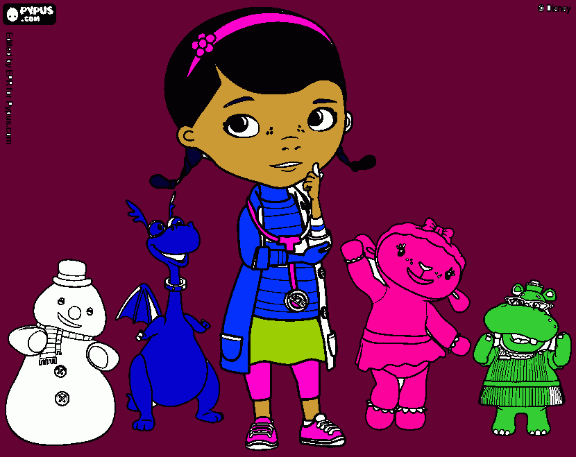 muñeca juguetes para colorear