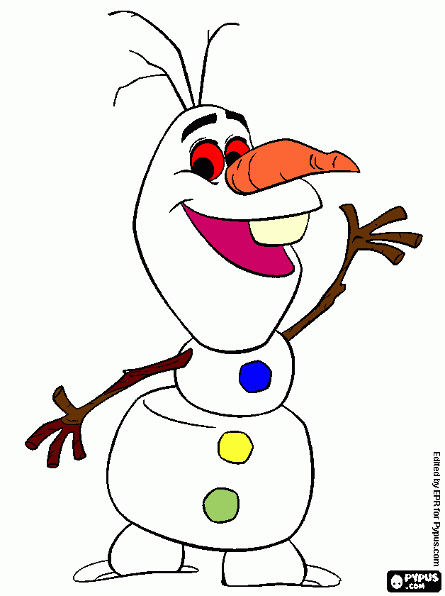 muñeco nieve para colorear