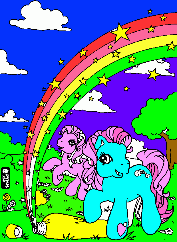 MY LITTLE PONY LA MAGIA DE LA AMISTAD REYMOUNT DASH Y PINKI para colorear