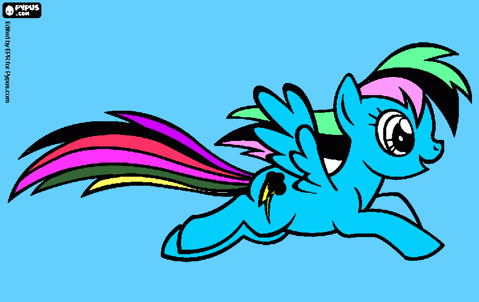 My little Pony,rembow dash para colorear