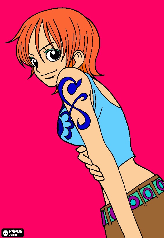 nami onepiece para colorear