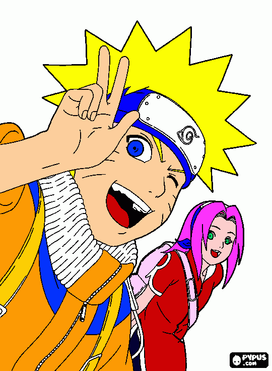 NARUSAKU para colorear