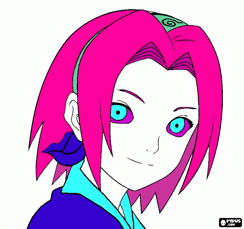 naruto el novio de sakura para colorear