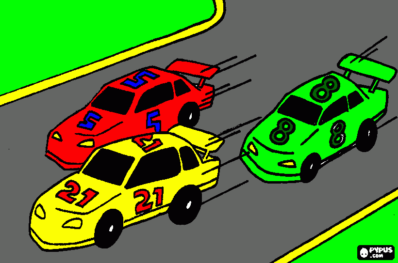 nascar natiwide series para colorear