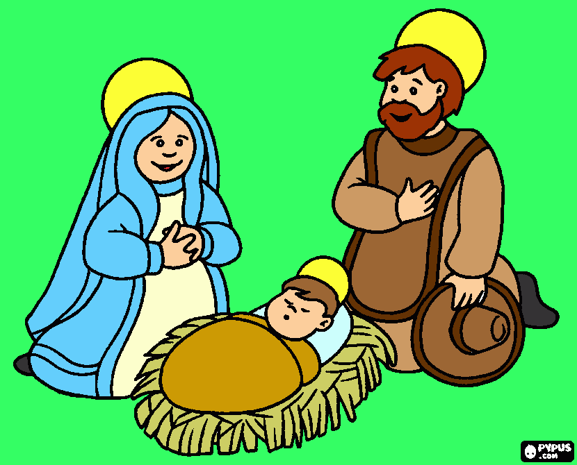 NAVIDAD DEL NIÑO JESÚS para colorear