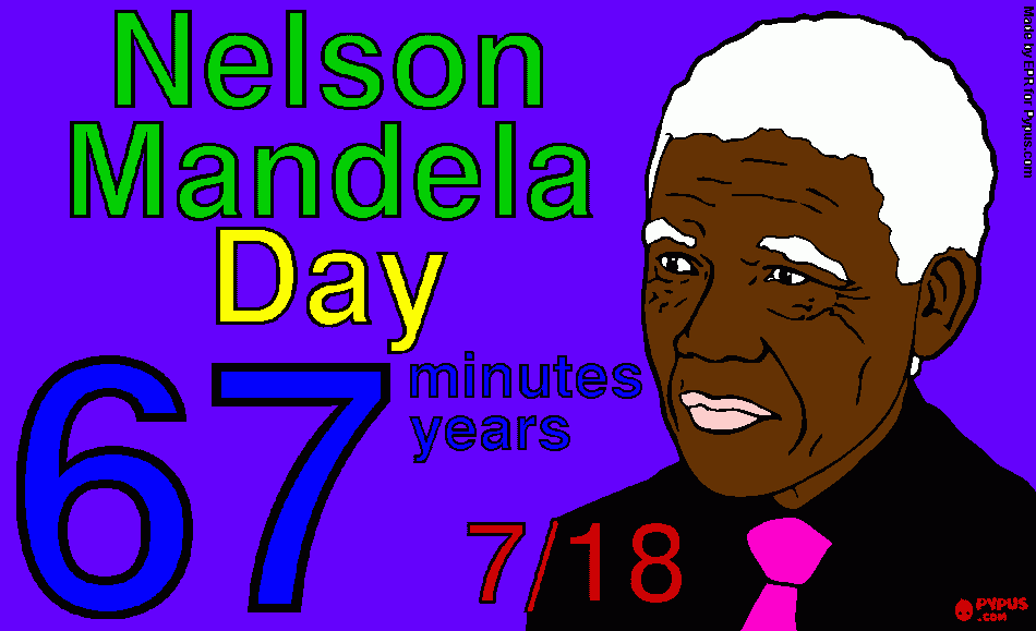 nelson mandela para colorear