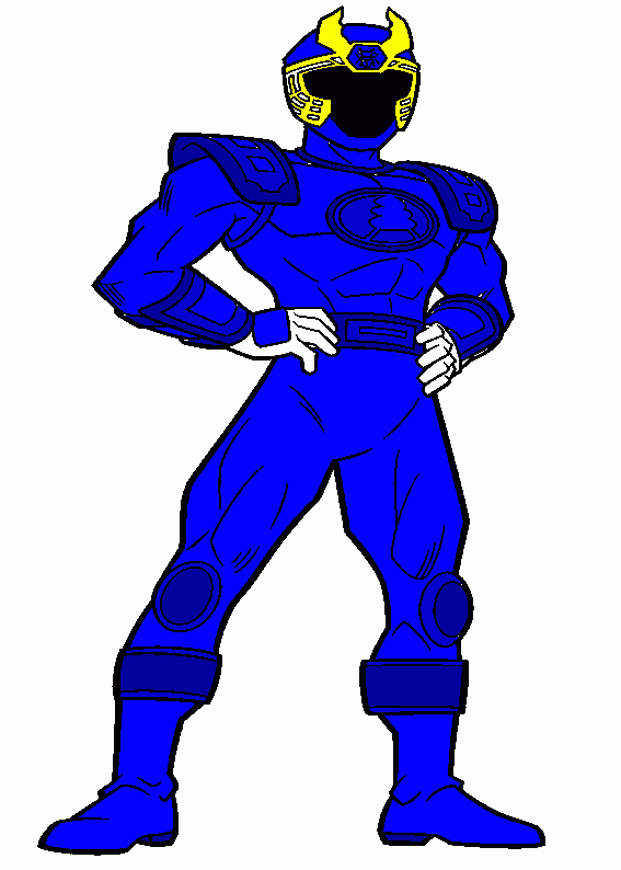 ninja azul para colorear