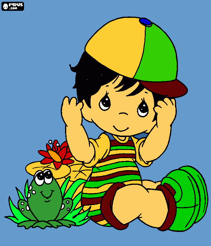 niño hermoso para colorear