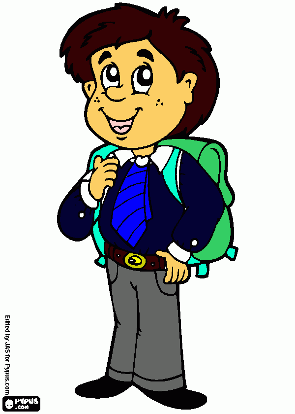 niño uniforme para colorear