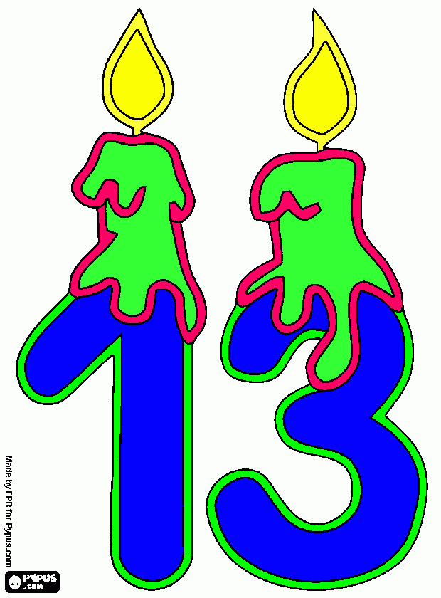 no. 13 para colorear