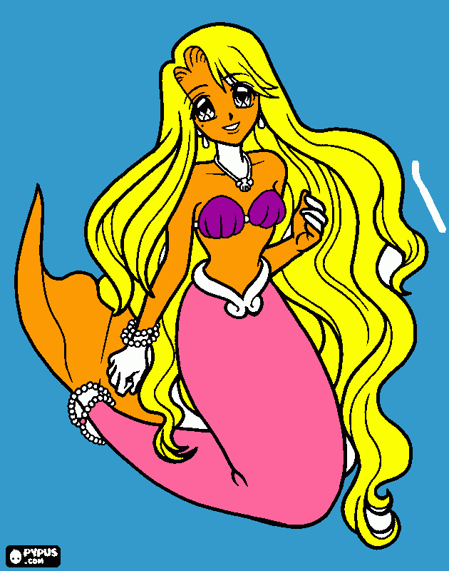 Noel, la princesa sirena para colorear