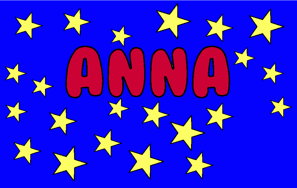 Nombre Anna para colorear