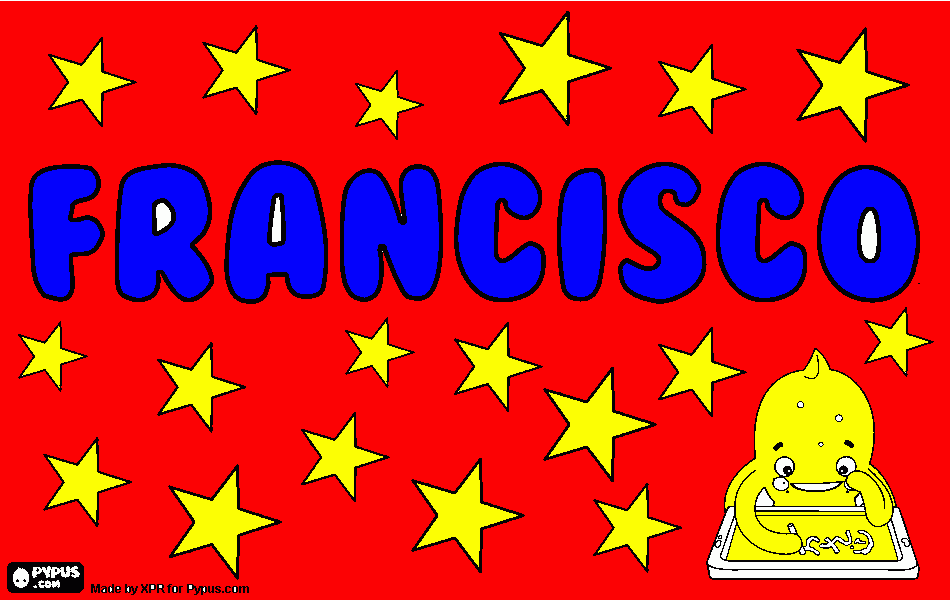 nombre de francisco para colorear