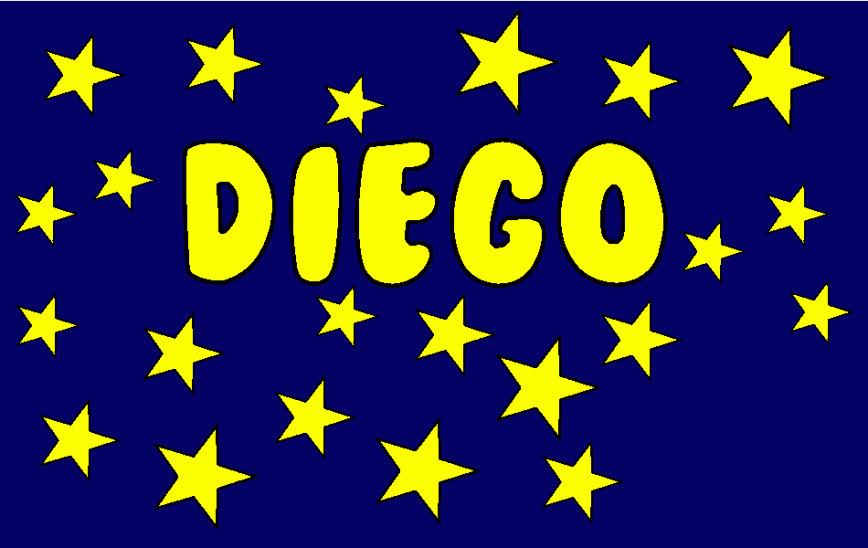 Nombre Diego para colorear