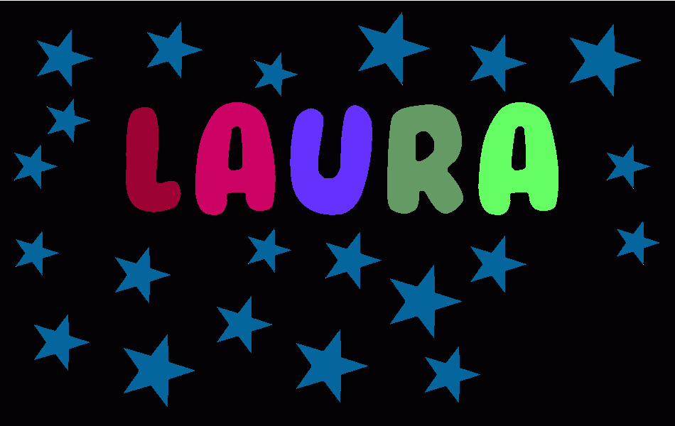 Nombre Laura para colorear