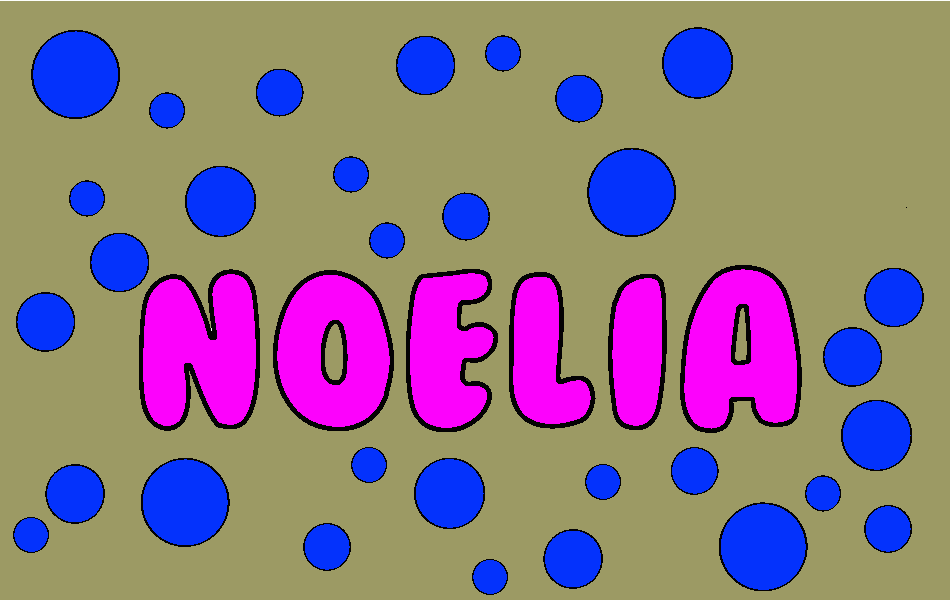 Nombre Noelia para colorear