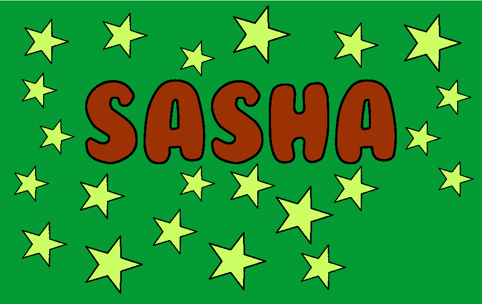 Nombre Sasha para colorear