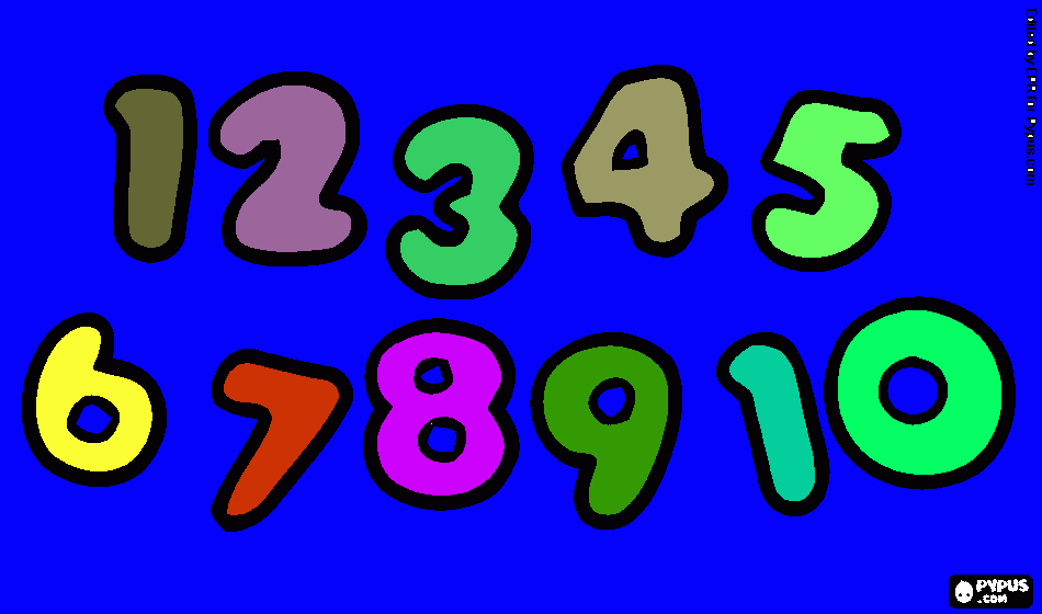 Numbers para colorear