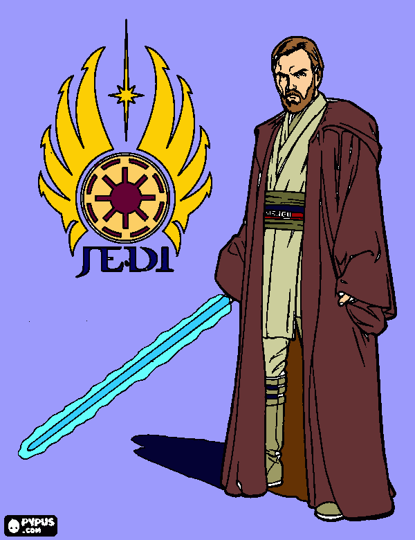 Obi-one Kenobi para colorear