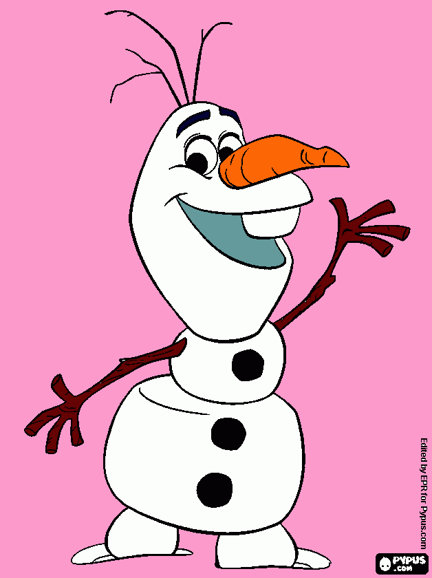 olaf :) para colorear