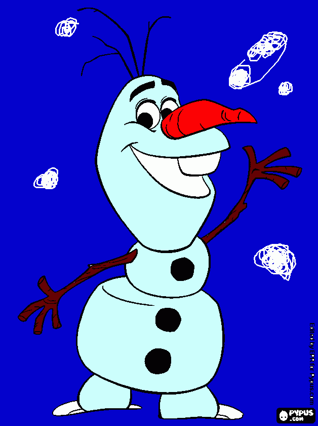 Olaf de frozzen  para colorear