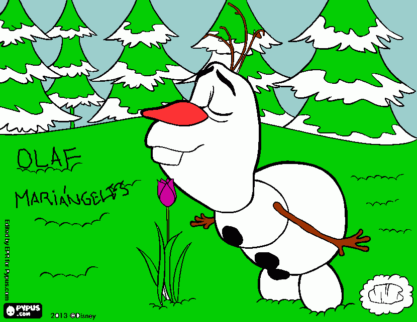 olaf- frozen para colorear